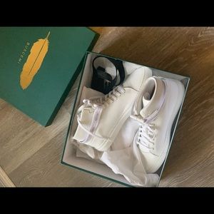 Buscemi Men White High Top Athletic Casual Shoes